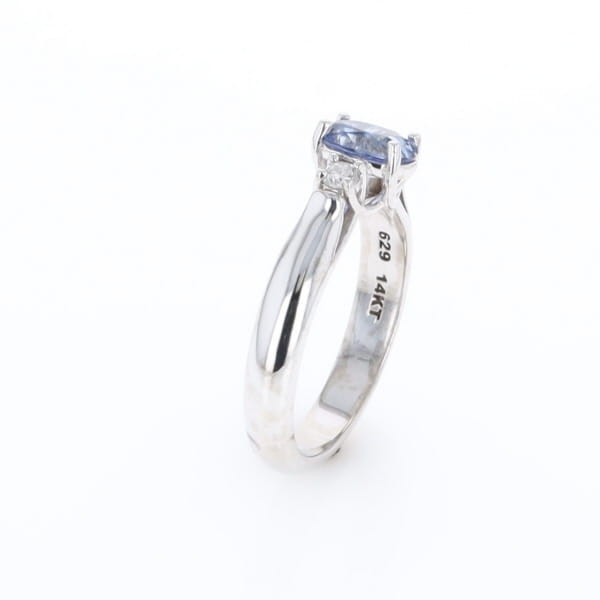Ceylon Sapphire Three-Stone Trellis Ring