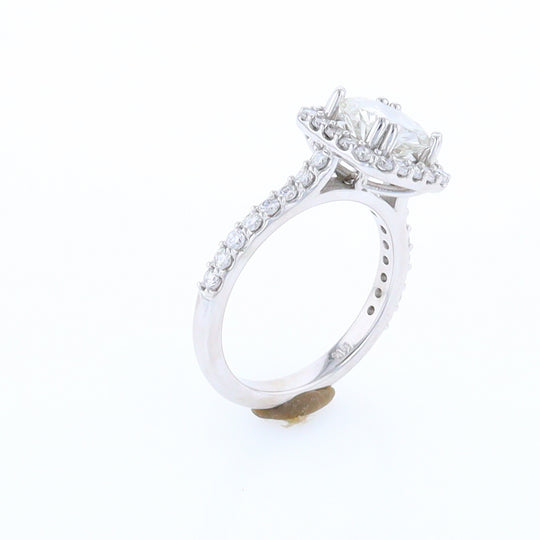 Diamond Engagement Ring with Square Halo