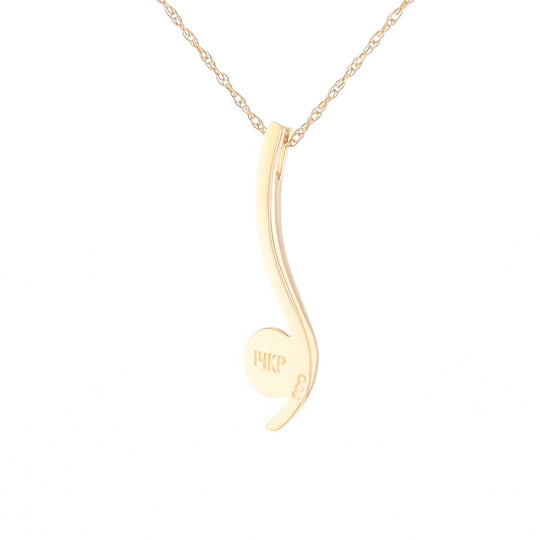 Round Inlaid Gold Quartz Curved Bar Pendant G2