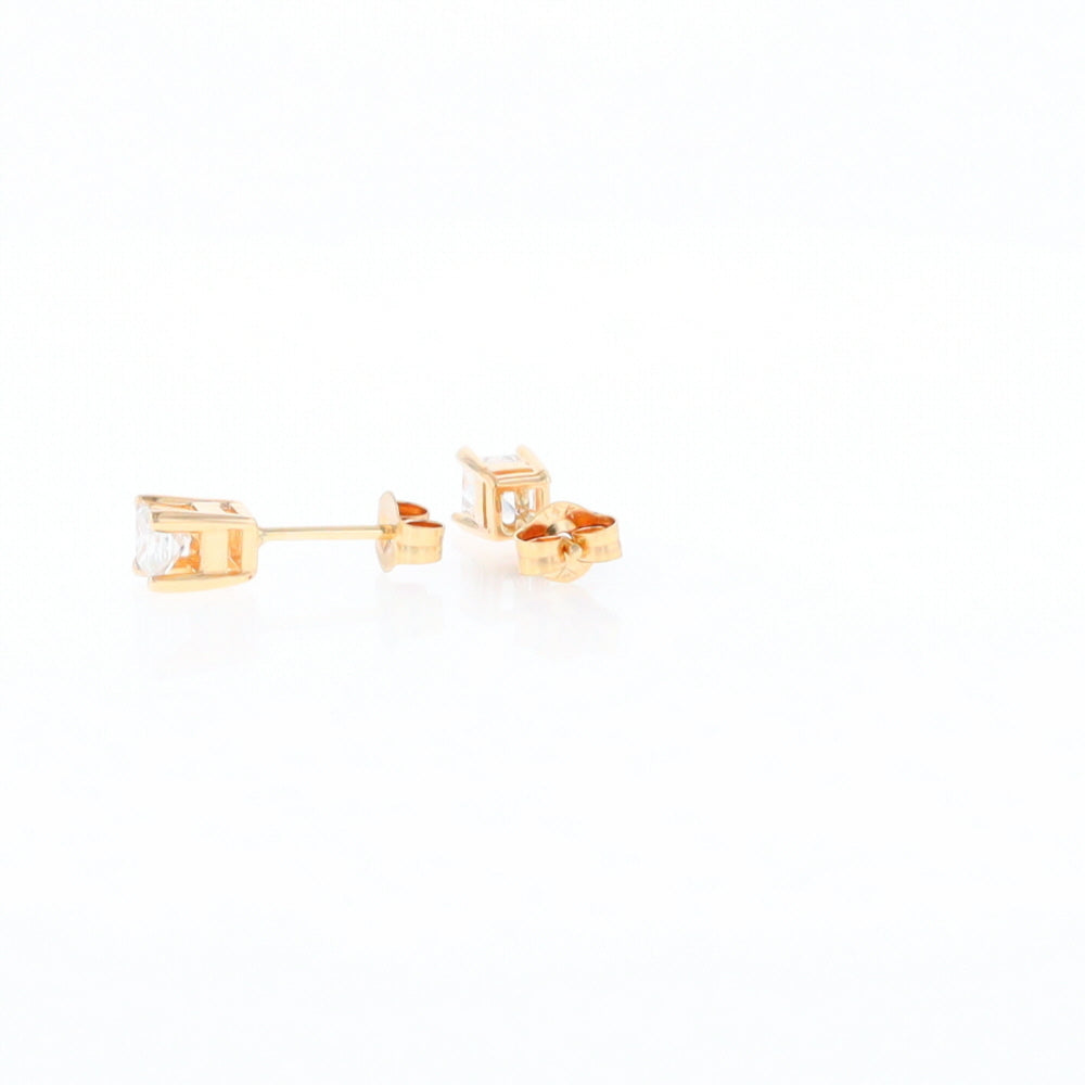 0.48ctw Princess Cut Diamond Studs