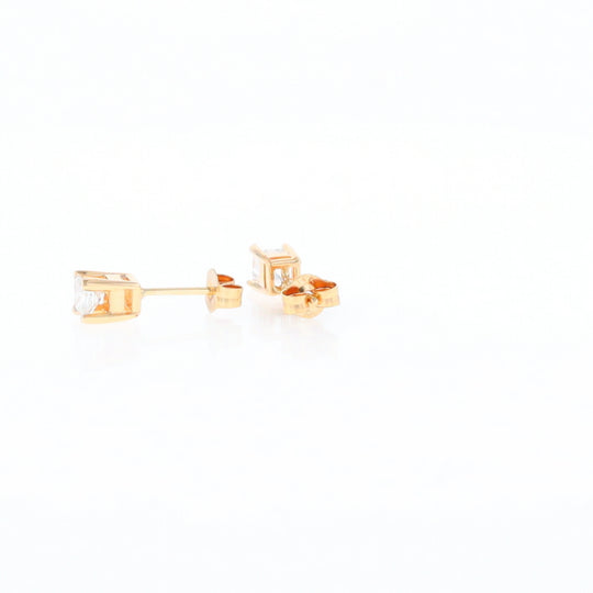 0.48ctw Princess Cut Diamond Studs