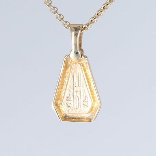 Opal Triangle Inlay with .02ctw Diamond Pendant