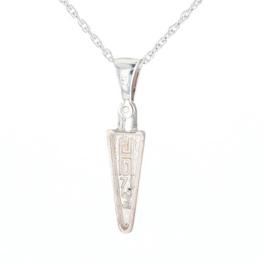 Gold Quartz Upside Down Triangle Pendant