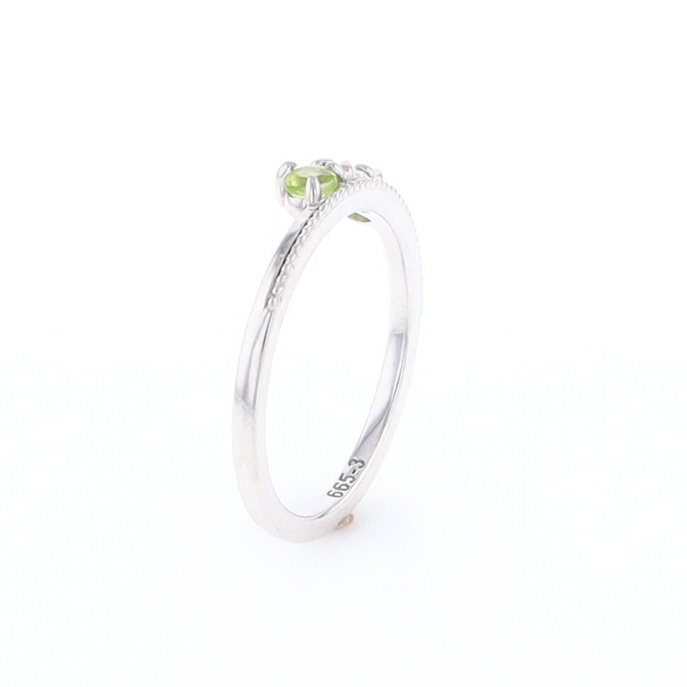 Peridot & Diamond Mother's Ring