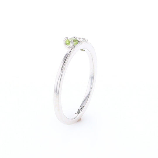 Peridot & Diamond Mother's Ring