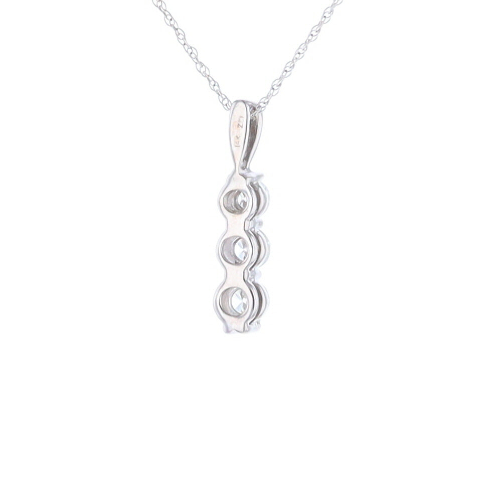 Three Diamond Drop Pendant