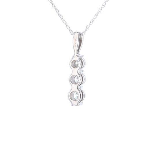 Three Diamond Drop Pendant