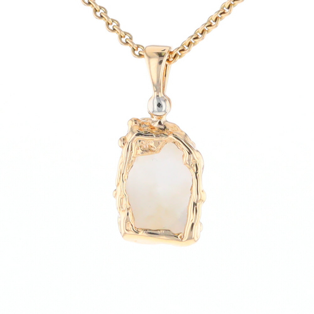 Rough Gold Quartz Freeform pendant