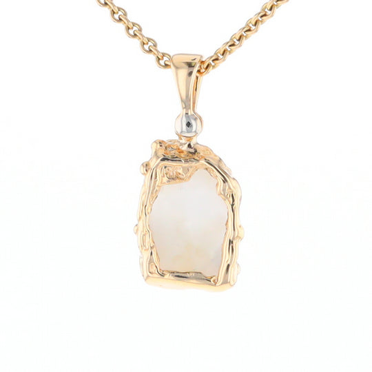 Rough Gold Quartz Freeform pendant