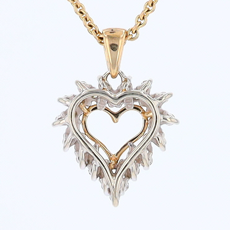 Yellow Gold Diamond Heart Pendant