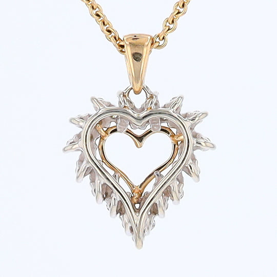 Yellow Gold Diamond Heart Pendant