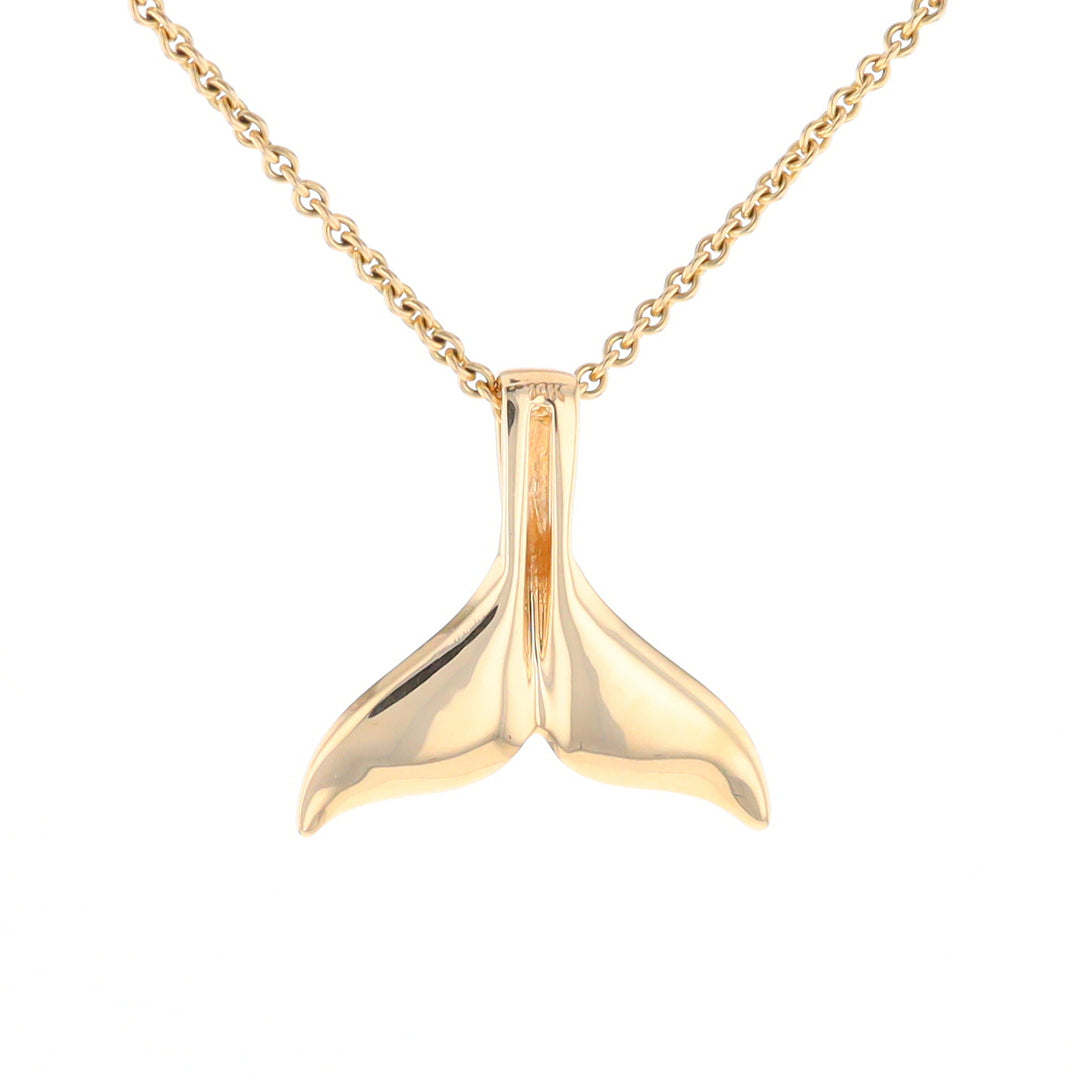 Whale Tail Necklaces Natural Gold Quartz and Nuggets Inlaid Pendant
