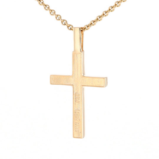 Gold Quartz Pendant 4 Section Inlaid Cross Pendant