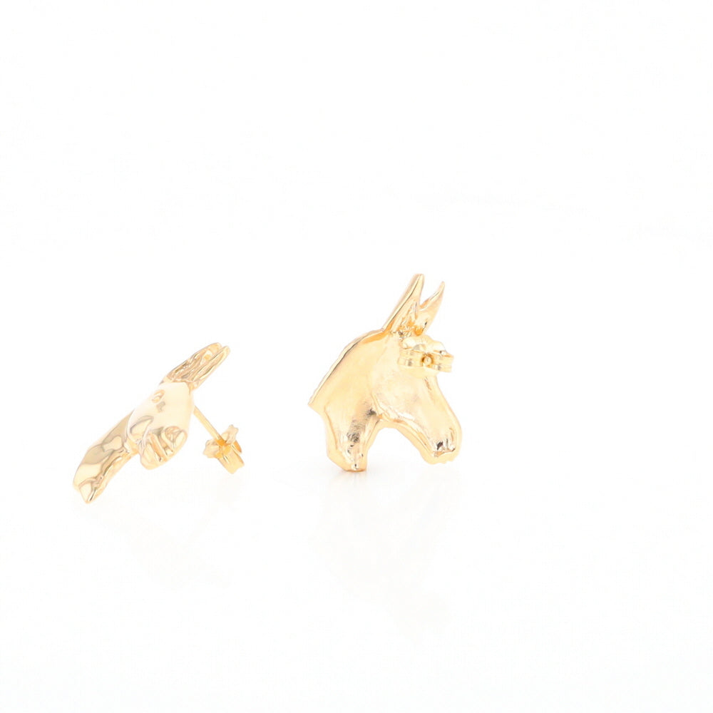 Gold Donkey Earrings