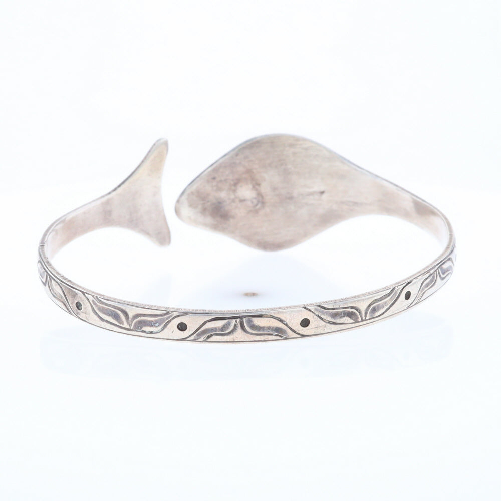 Halibut Fish Engraved Cuff Bracelet