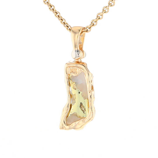 Gold Quartz Freeform Pendant (G2)