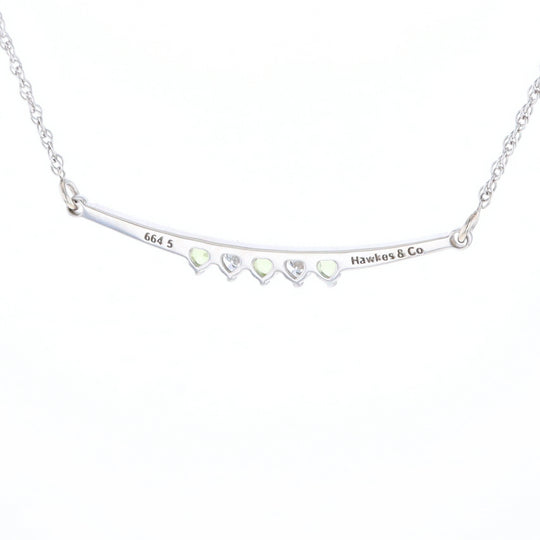 Peridot & Diamond Mother's Necklace