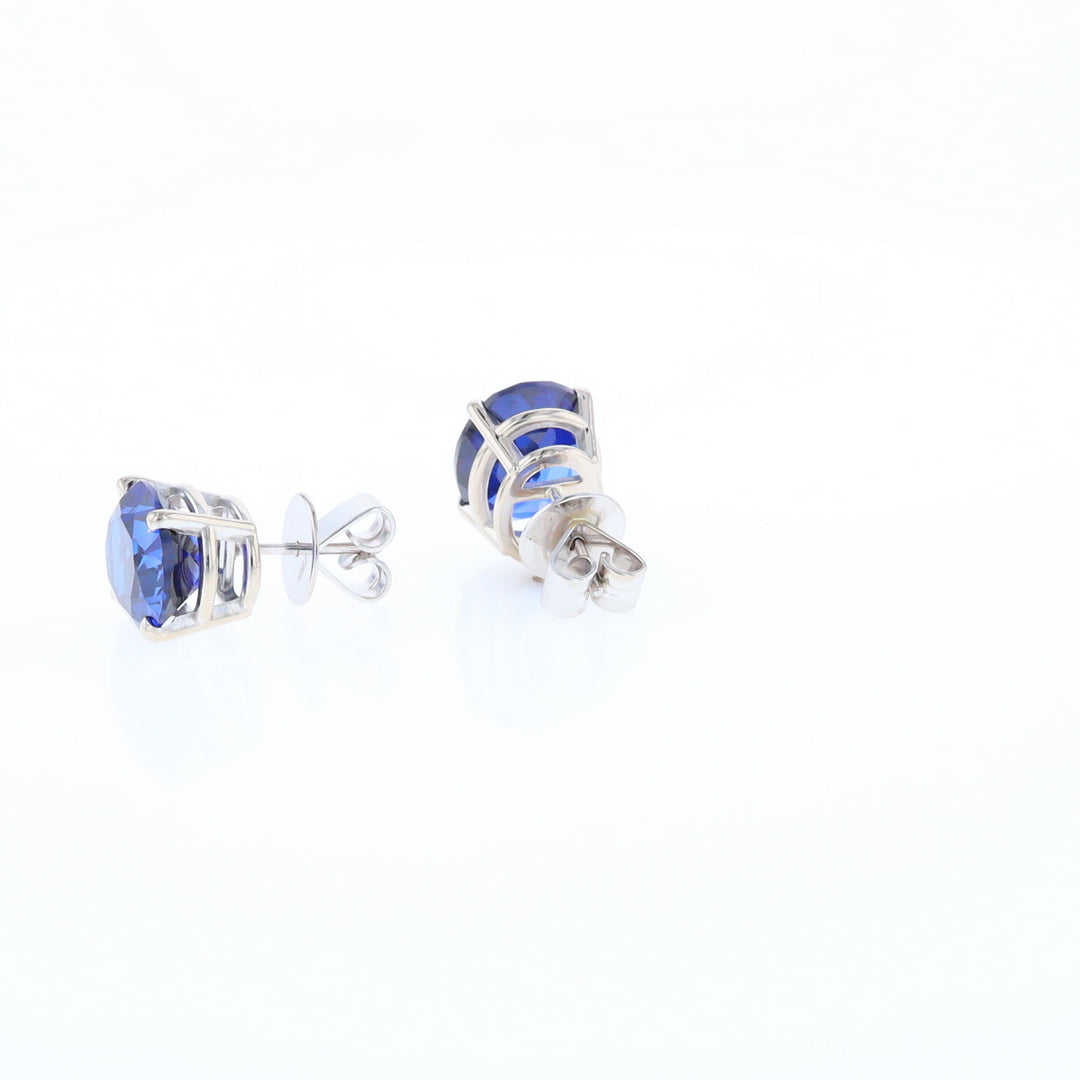 Imitation Sapphire Stud Earrings