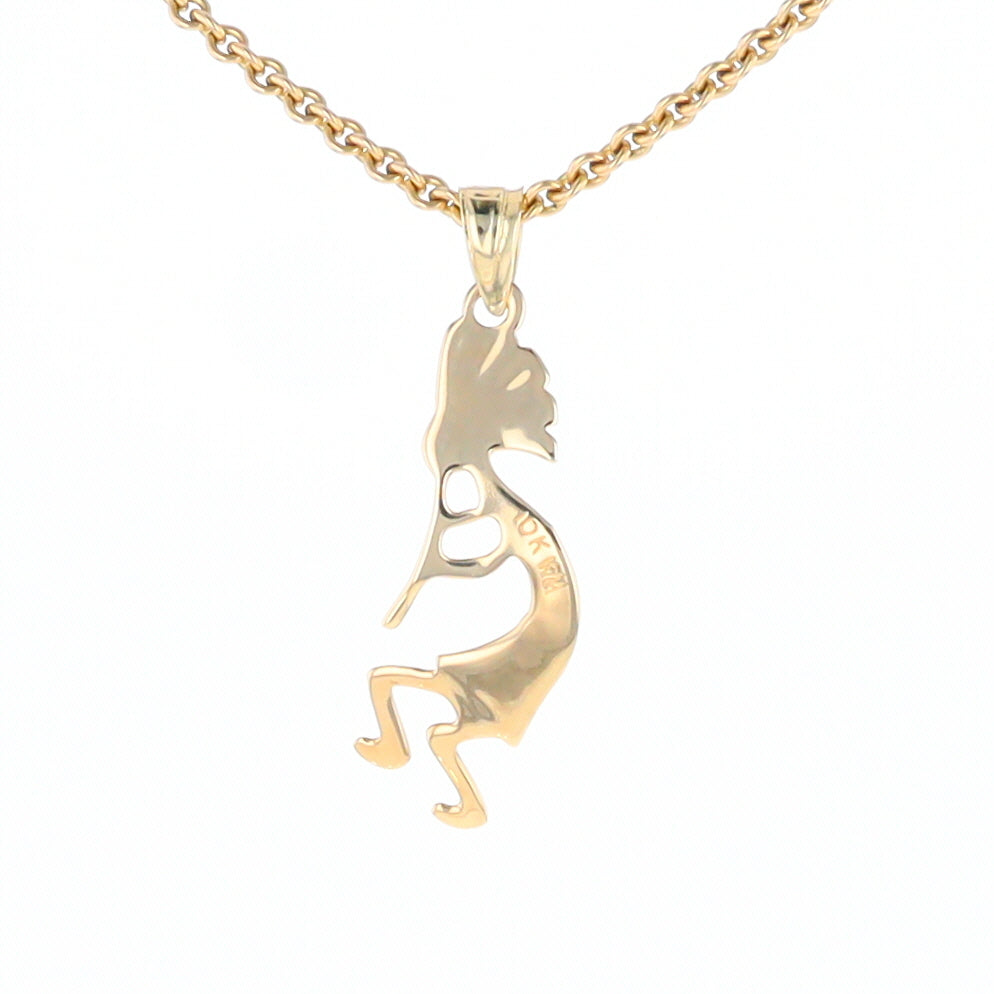 Black Hills Gold Yellow & Rose Gold Kokopelli Pendant