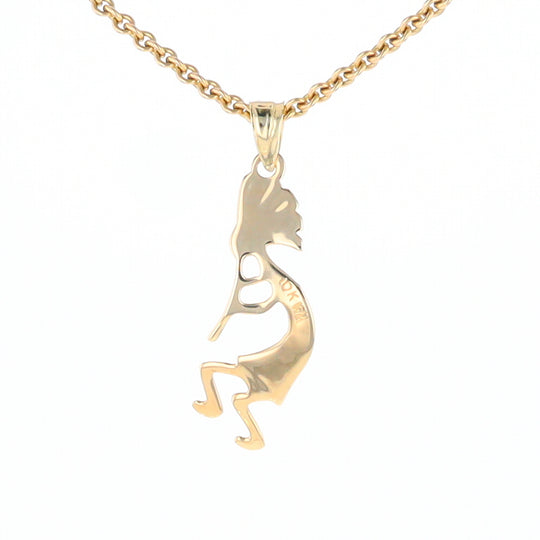 Black Hills Gold Yellow & Rose Gold Kokopelli Pendant