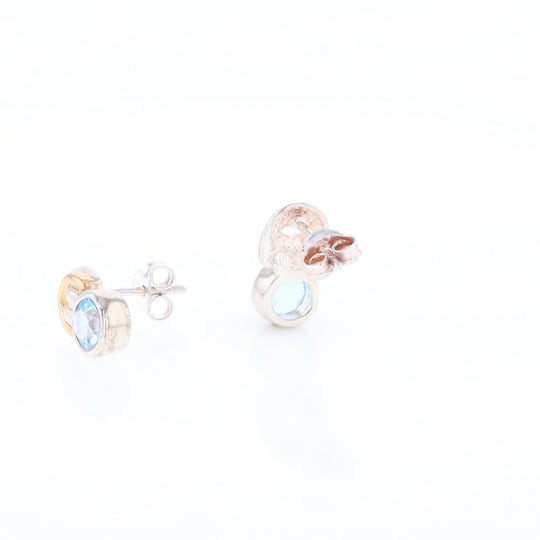 Blue Topaz Stud Earrings