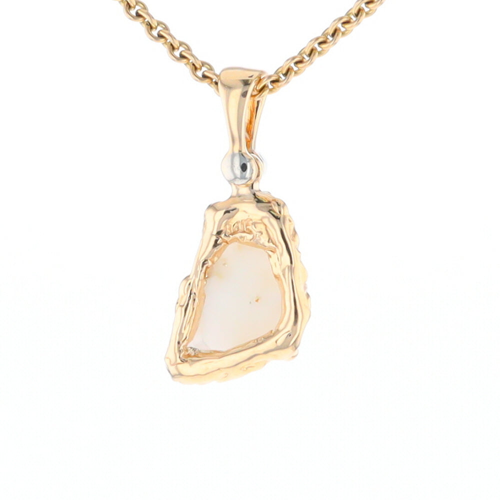 Rough Gold Quartz Freeform Pendant