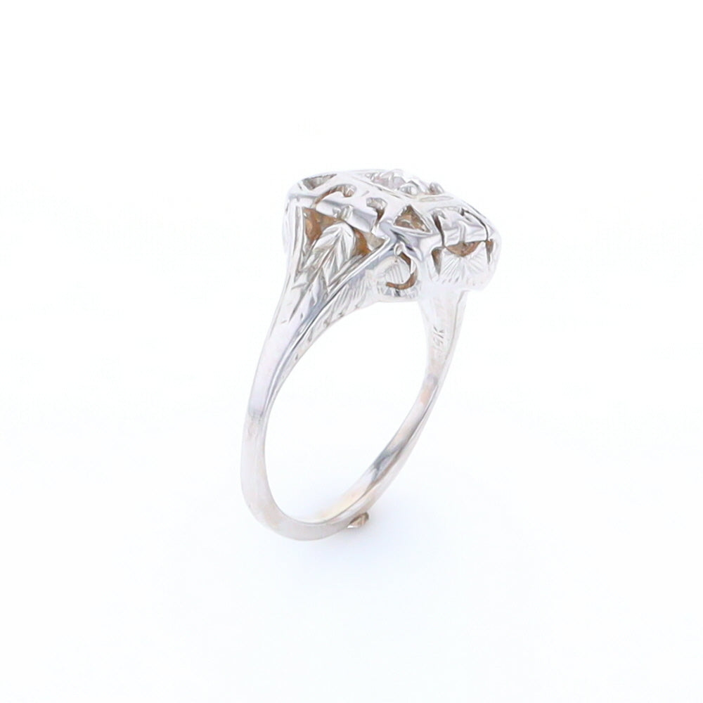 Vintage Square Top Diamond Ring