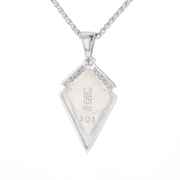 Onyx Kite Design Inlay .19Ctw Diamond Pendant