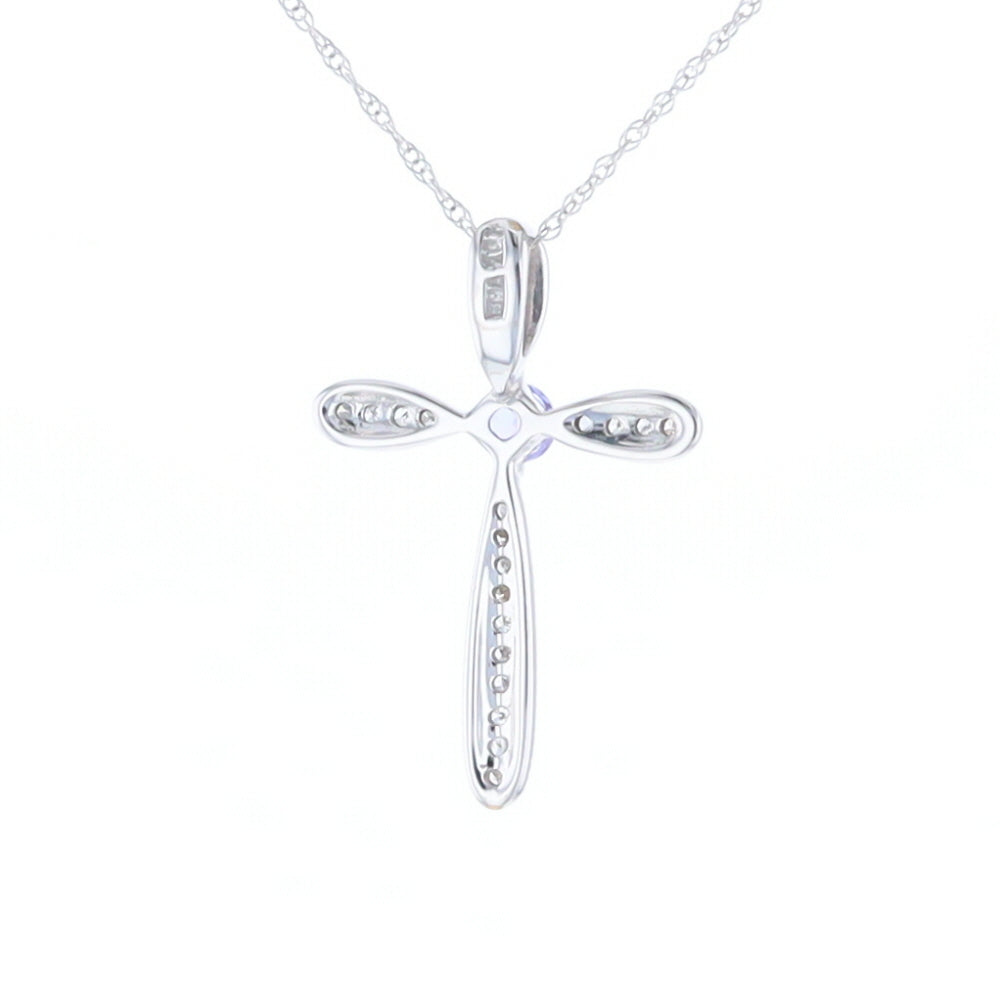 Tanzanite Cross Necklace