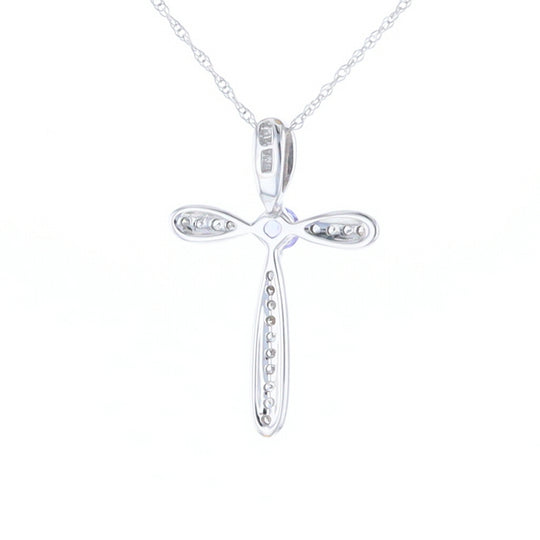 Tanzanite Cross Necklace