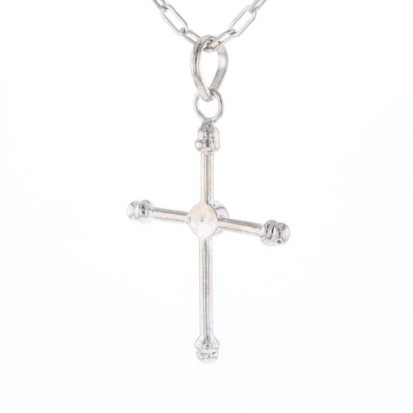 Silver Peridot Cross