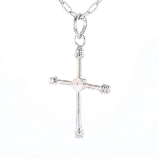 Silver Peridot Cross