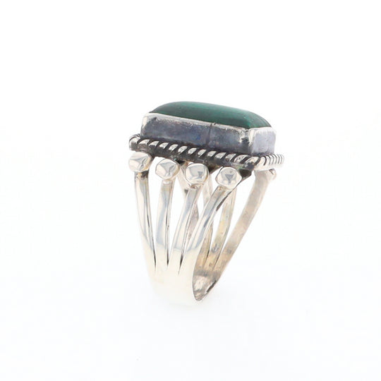 Native Rectangle Malachite Ring