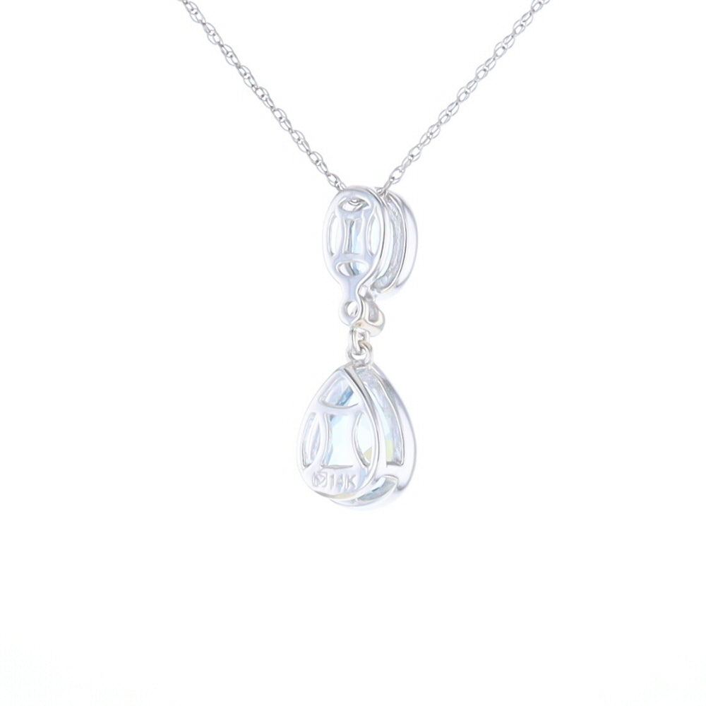 Oval and Pear-Shaped Aquamarine Pendant