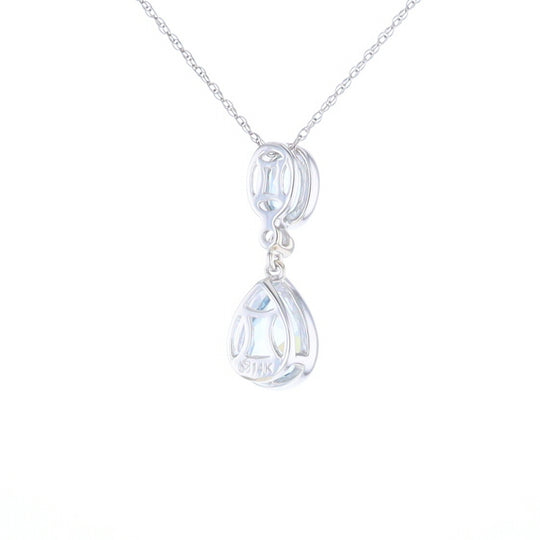 Oval and Pear-Shaped Aquamarine Pendant