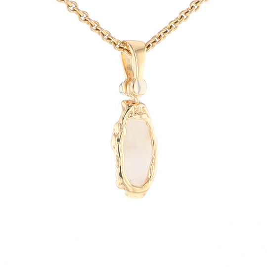 Gold Quartz Freeform Pendant (G2)