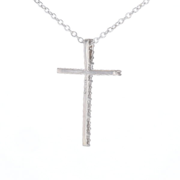 Thin Diamond Cross Necklace