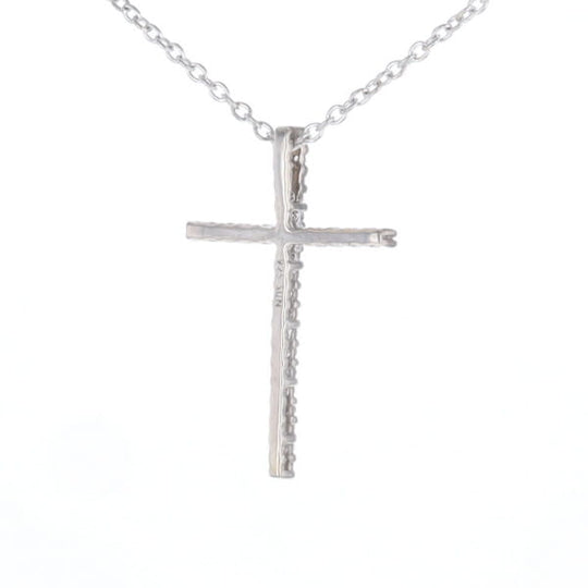Thin Diamond Cross Necklace