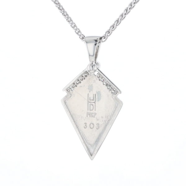 Sleeping Beauty Turquoise Kite Shaped Inlaid Pendant with 0.19ctw Diamonds