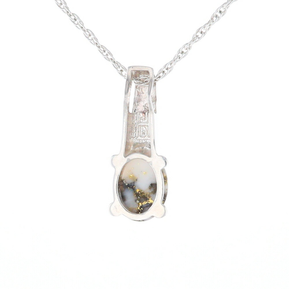 Gold Quartz Cabochon Pendant