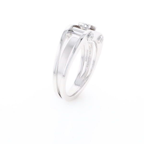 Men's Contemporary White Gold Industrial Brown Diamond Ring