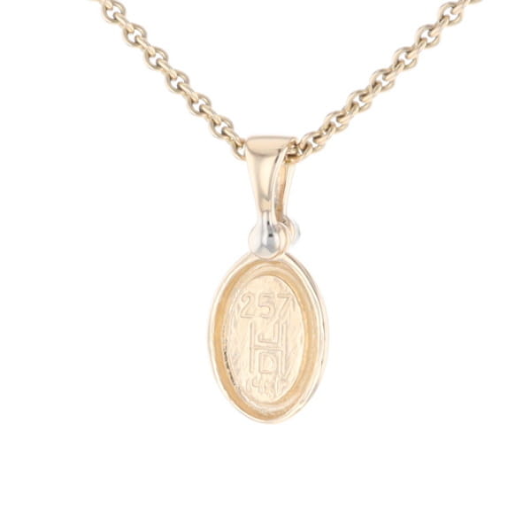 Natural pietersite oval inlaid .02ctw diamond pendant