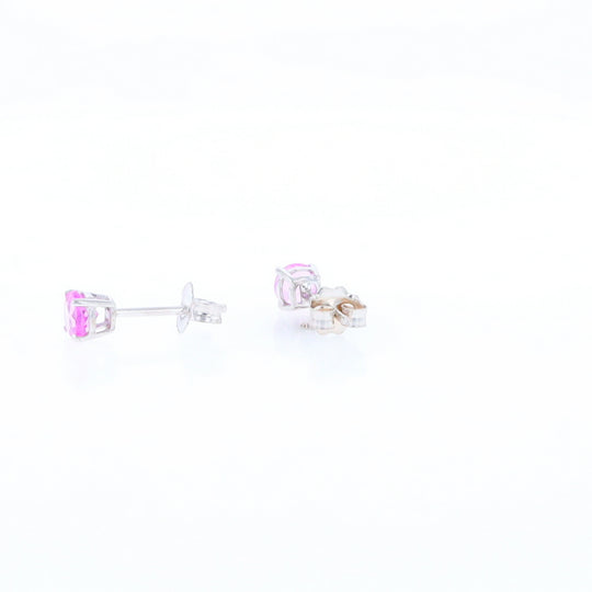 Pink Sapphire Stud Earrings