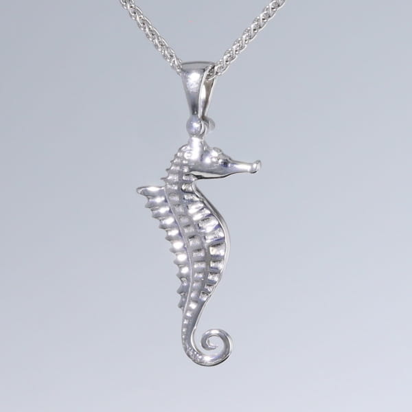 Opal Pendant Inlaid Realistic Sea Horse Design