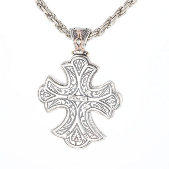 Sterling and 18K Gold Konstantino Cross Pendant