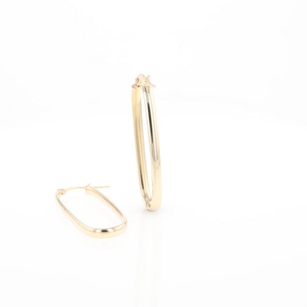 Flat Saddleback Hoop Earrings