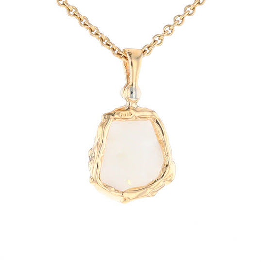 Gold Quartz Freeform Pendant  (G2)