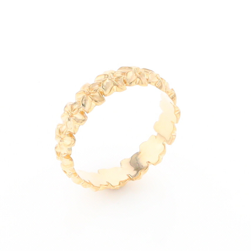 Gold Flower Eternity Ring