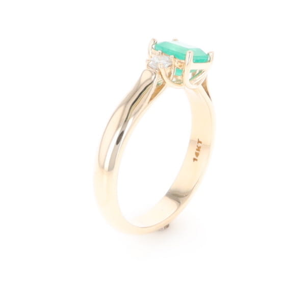 Emerald 3-Stone Trellis Ring