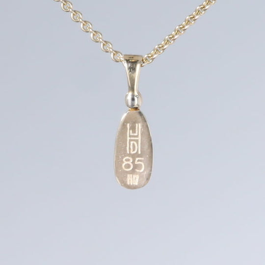 Opal Pendant Oval Inlaid Design with .02ct Round Diamond